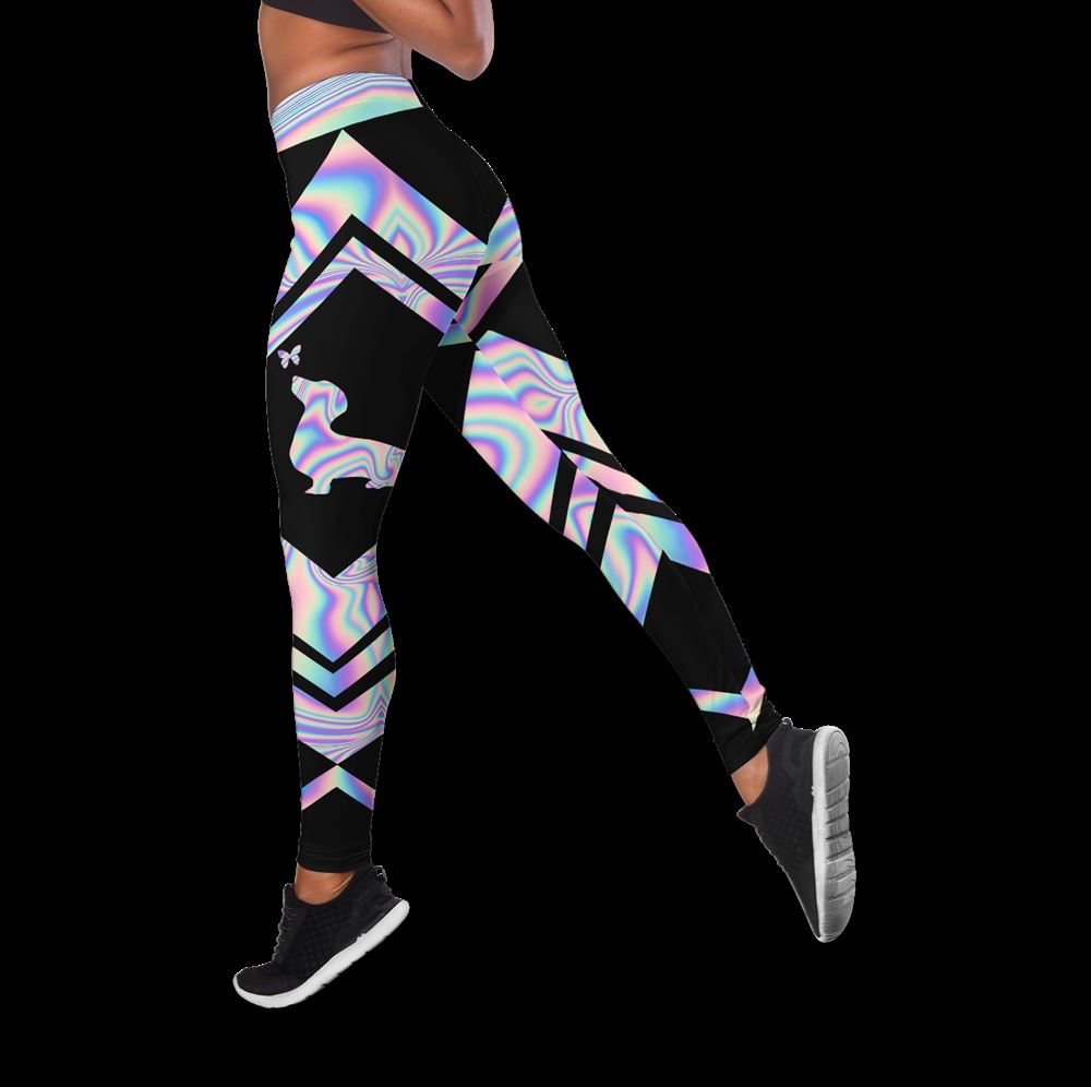 A Girl Love Dachshund Hollow Tanktop Legging Set Outfit – Casual Workout Sets – Dog Lovers Gifts For Him Or Her
