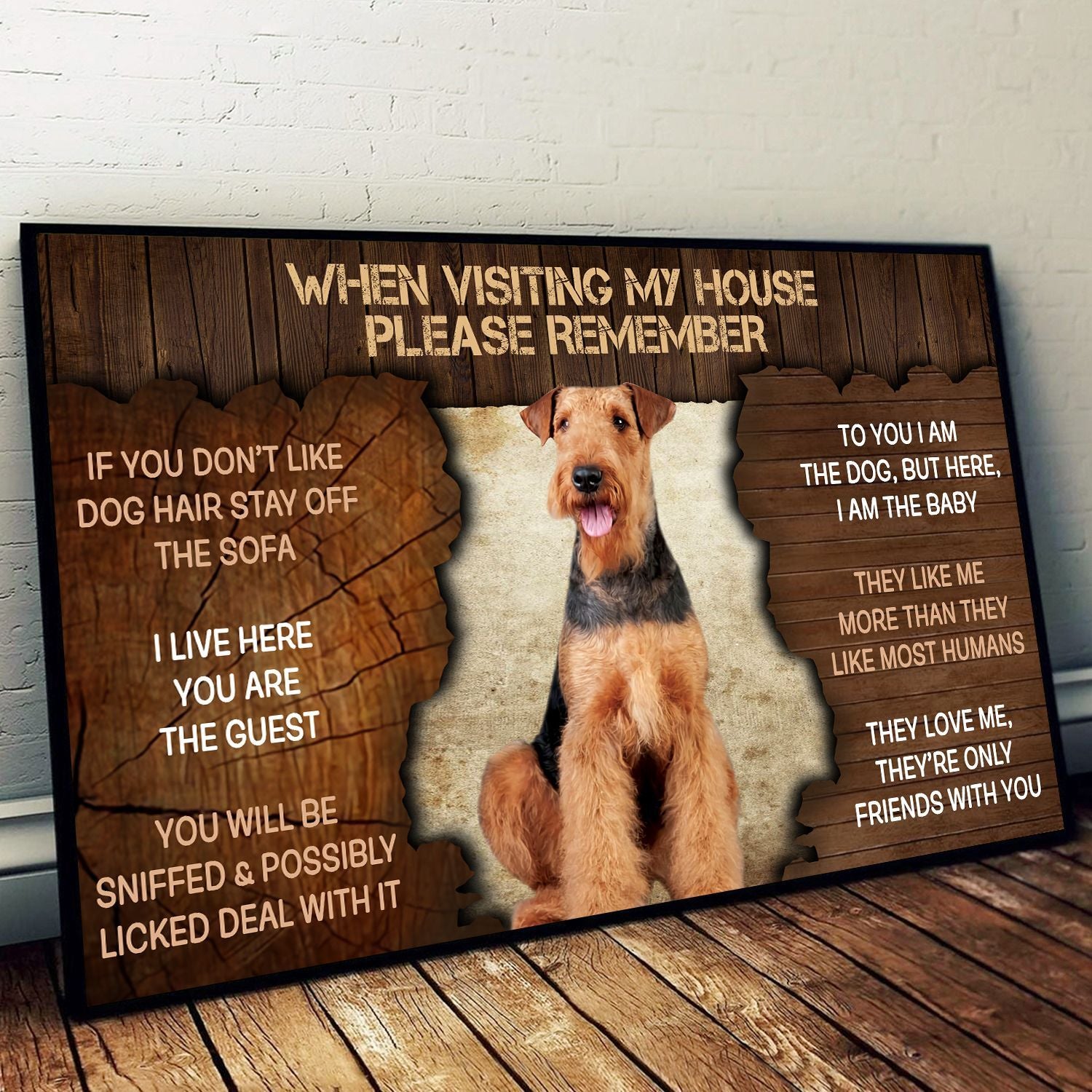 Airedale Terrier Please Remember When Visiting Our House Poster Dog Wall Art Poster To Print Housewarming Gifts 1 Airedale Terrier Please Remember When Visiting Our House Poster Dog Wall Art Poster To Print Housewarming Gifts 1