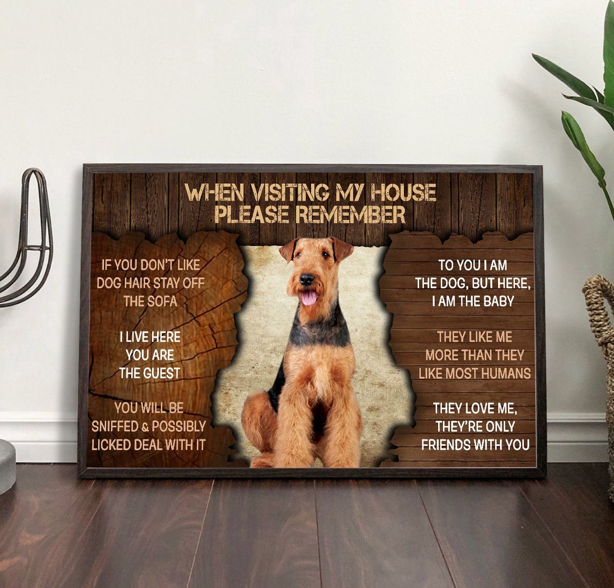 Airedale Terrier Please Remember When Visiting Our House Poster Dog Wall Art Poster To Print Housewarming Gifts 2 Airedale Terrier Please Remember When Visiting Our House Poster Dog Wall Art Poster To Print Housewarming Gifts 2