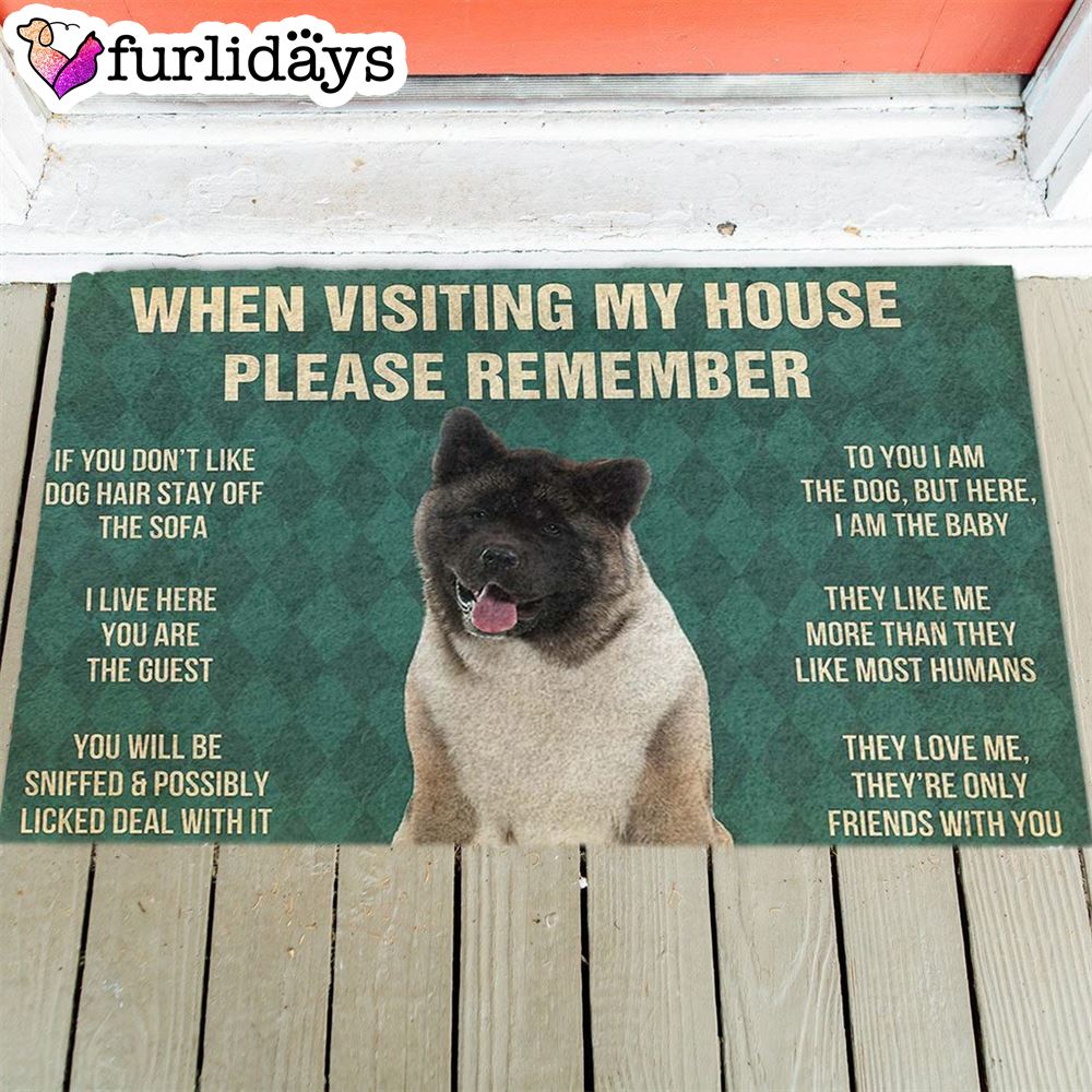 Akita s Rules Doormat Xmas Welcome Mats Gift For Dog Lovers 1 Akita s Rules Doormat Xmas Welcome Mats Gift For Dog Lovers 1