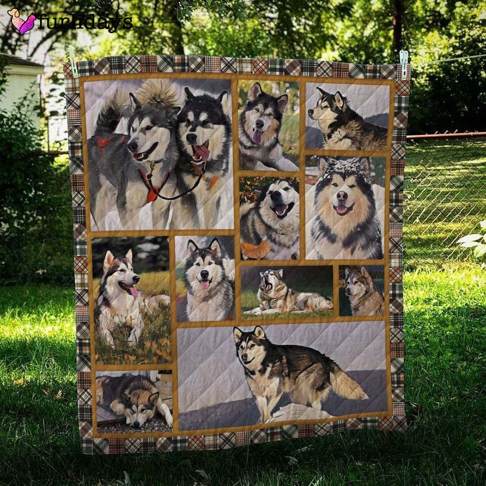 Alaskan Malamute Friend Hur Quilt Blanket Single Home Decor Bedding Couch Alaskan Malamute Friend Hur Quilt Blanket Single Home Decor Bedding Couch