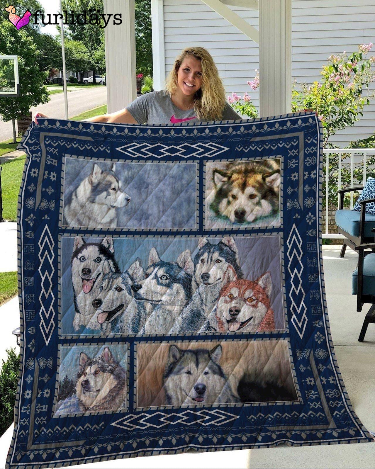 Alaskan Malamute Friends Quilt Blanket Gifts For Birthday Christmas Thanksgiving Alaskan Malamute Friends Quilt Blanket Gifts For Birthday Christmas Thanksgiving