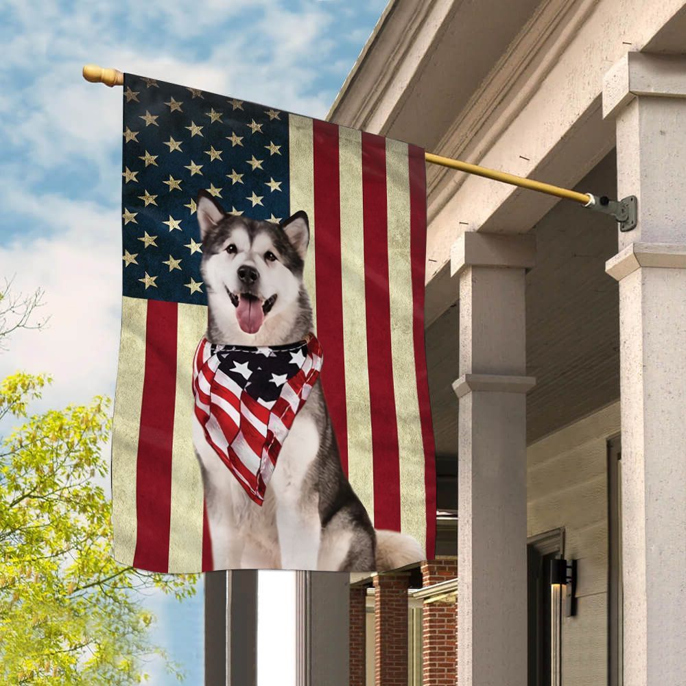 Alaskan Malamute House Flag Dog Flags Outdoor Dog Lovers Gifts for Him or Her 1