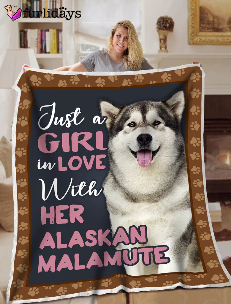 Alaskan Malamute Just A Girl Blanket Throws Soft Lightweight Cozy Blanket Suitable For All Season Malalan