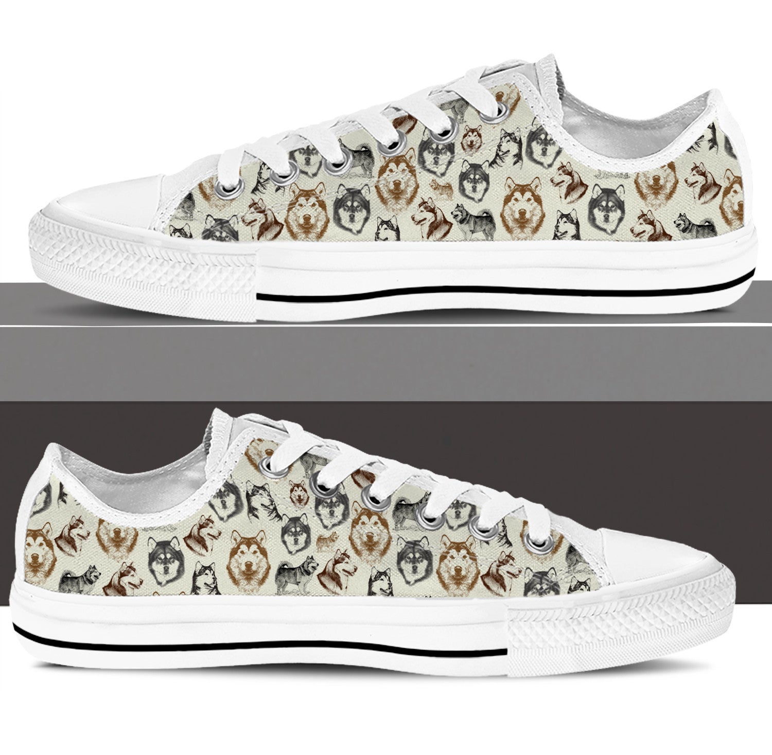 Alaskan Malamute Low Top Shoes Low Top Sneaker Sneaker For Dog Walking 3