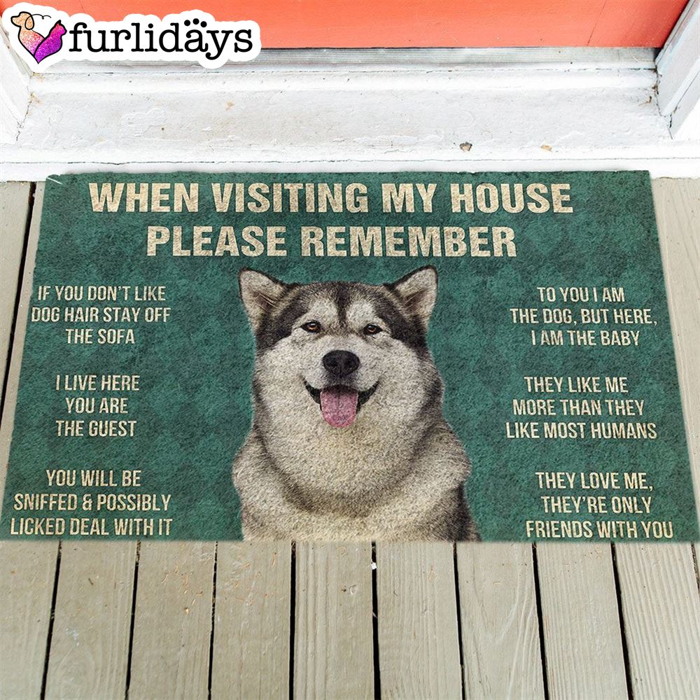 Alaskan Malamute s Rules Doormat Funny Doormat Gift For Dog Lovers 1 Alaskan Malamute s Rules Doormat Funny Doormat Gift For Dog Lovers 1