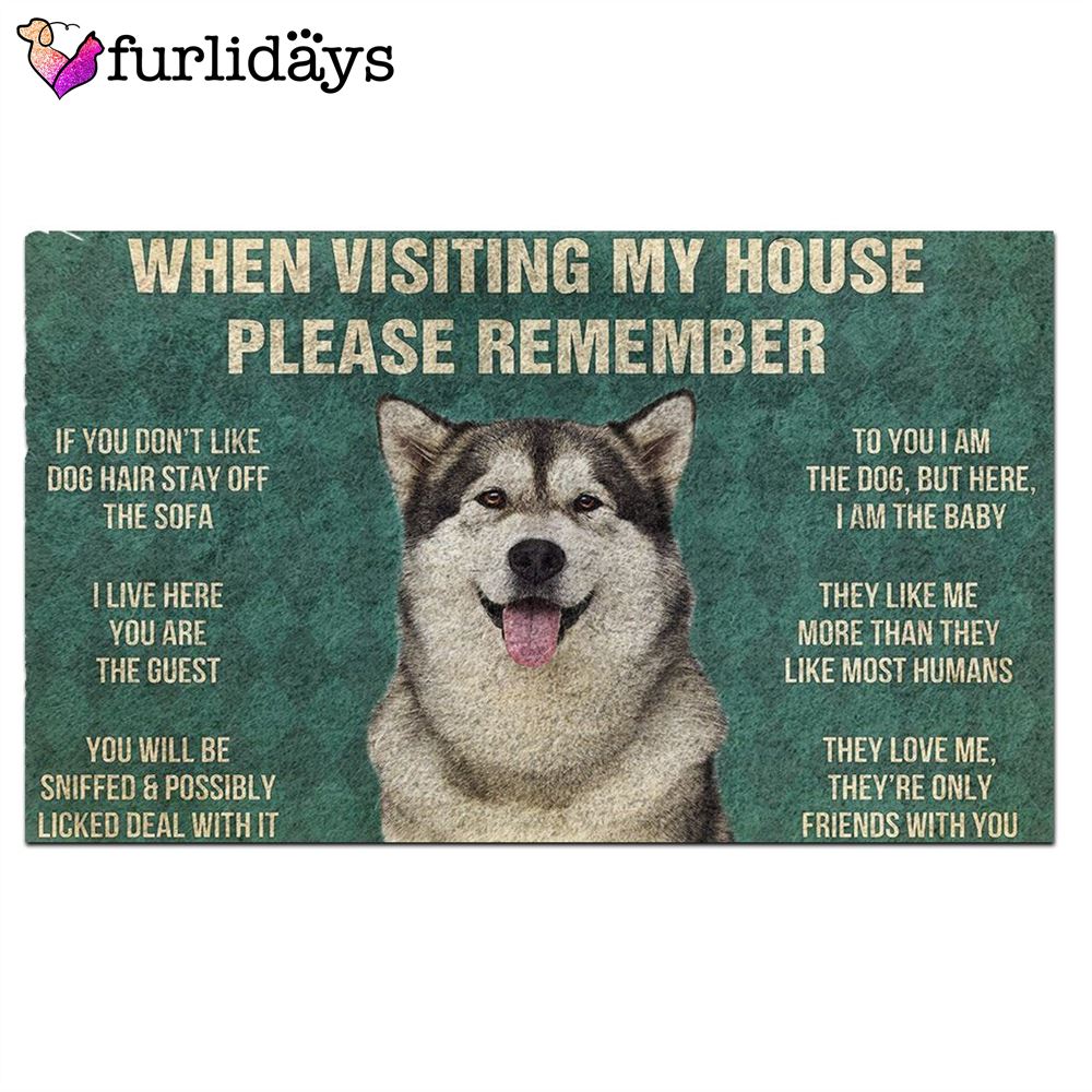 Alaskan Malamute s Rules Doormat Funny Doormat Gift For Dog Lovers 2 Alaskan Malamute s Rules Doormat Funny Doormat Gift For Dog Lovers 2