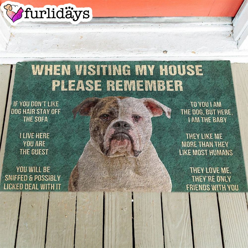 American Bulldog s Rules Doormat Xmas Welcome Mats Dog Memorial Gift 1 American Bulldog s Rules Doormat Xmas Welcome Mats Dog Memorial Gift 1