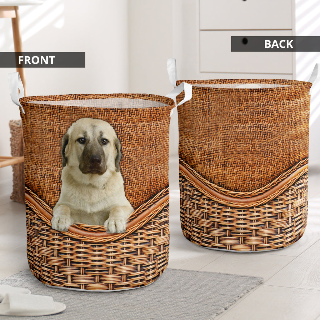 Anatolian Shepherd Rattan Texture Laundry Basket Dog Laundry Basket Mother Gift Gift For Dog Lovers 1 Anatolian Shepherd Rattan Texture Laundry Basket Dog Laundry Basket Mother Gift Gift For Dog Lovers 1