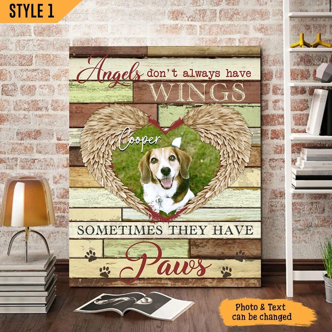 Angels Don t Always Have Wings Sometimes They Have Paws Dog Canvas Wall Art Canvas Gift For Dog Lovers 1 Angels Don t Always Have Wings Sometimes They Have Paws Dog Canvas Wall Art Canvas Gift For Dog Lovers 1
