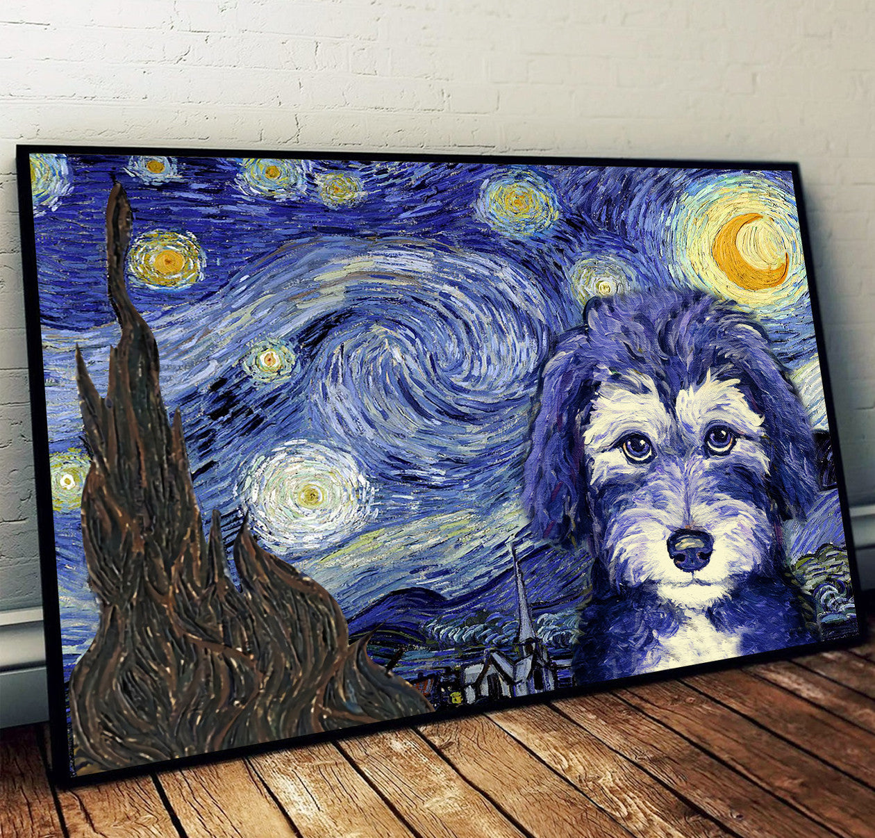 Aussiedoodle Poster Matte Canvas Dog Wall Art Prints Painting On Canvas 1 Aussiedoodle Poster Matte Canvas Dog Wall Art Prints Painting On Canvas 1