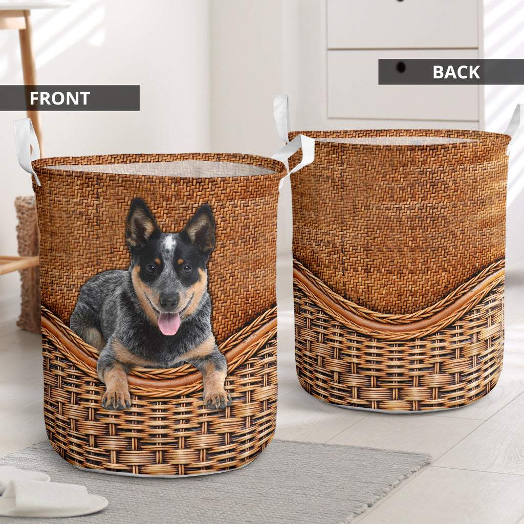 Australian Cattle Rattan Texture Laundry Basket Dog Laundry Basket Mother Gift Gift For Dog Lovers 1 Australian Cattle Rattan Texture Laundry Basket Dog Laundry Basket Mother Gift Gift For Dog Lovers 1