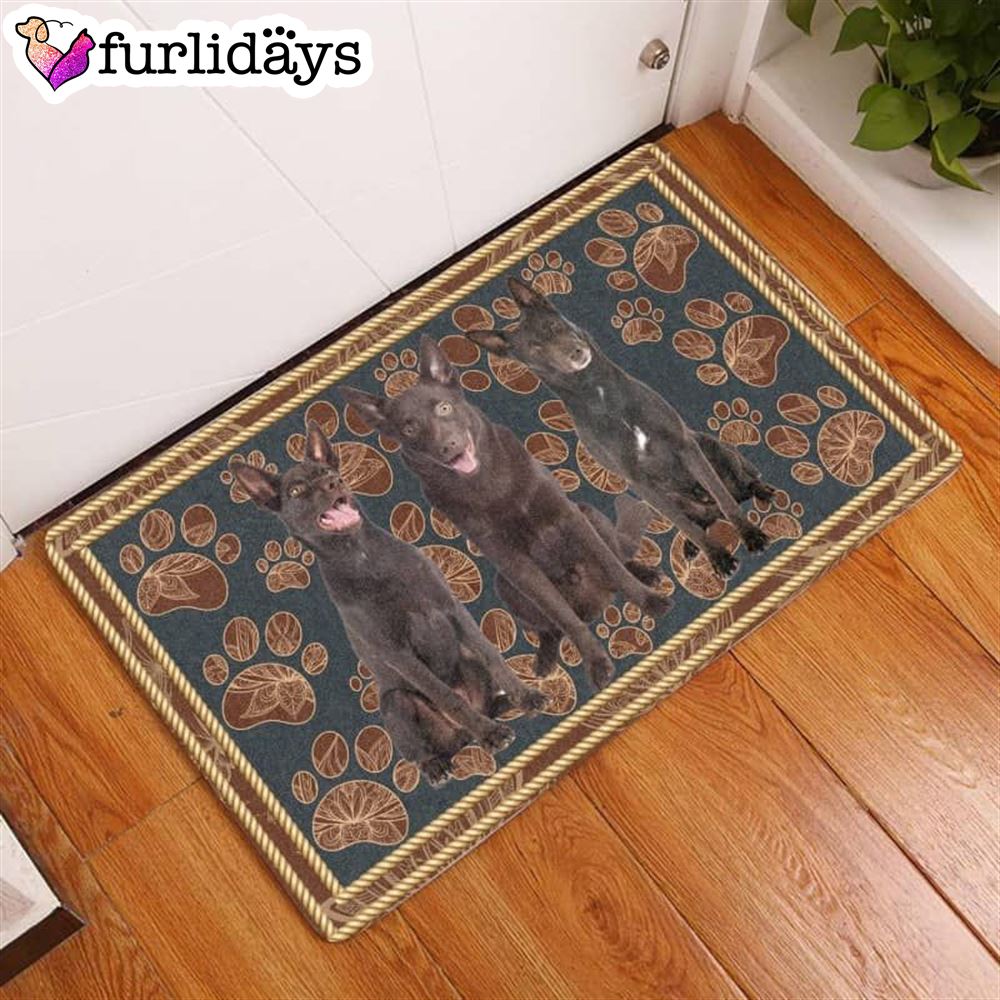 Australian Kelpie Flower Paw Doormat Funny Doormat Gift For Dog Lovers 1 Australian Kelpie Flower Paw Doormat Funny Doormat Gift For Dog Lovers 1