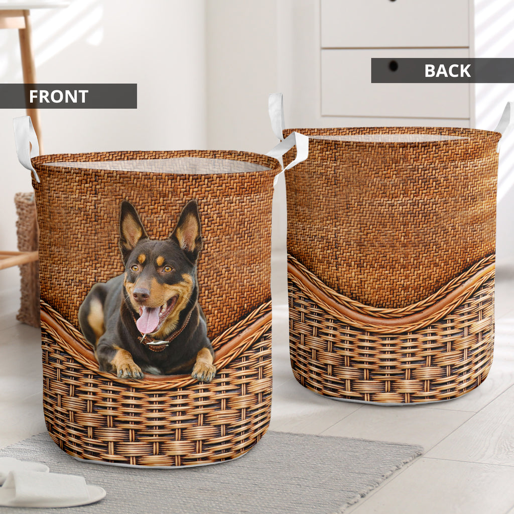 Australian Kelpie Rattan Texture Laundry Basket Dog Laundry Basket Mother Gift Gift For Dog Lovers 1 Australian Kelpie Rattan Texture Laundry Basket Dog Laundry Basket Mother Gift Gift For Dog Lovers 1
