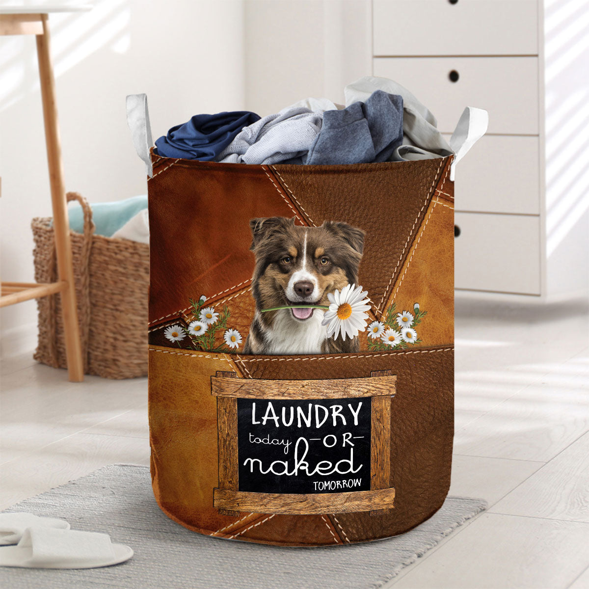 Australian Shepherd Laundry Today Or Naked Tomorrow Daisy Laundry Basket Dog Laundry Basket Mother Gift 1 Australian Shepherd Laundry Today Or Naked Tomorrow Daisy Laundry Basket Dog Laundry Basket Mother Gift 1