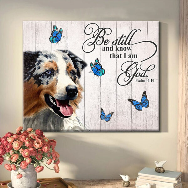 Australian Shepherd Matte Canvas – Dog Wall Art Prints – Canvas Wall Art Decor