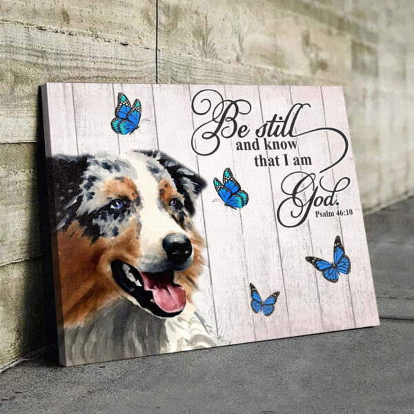 Australian Shepherd Matte Canvas – Dog Wall Art Prints – Canvas Wall Art Decor