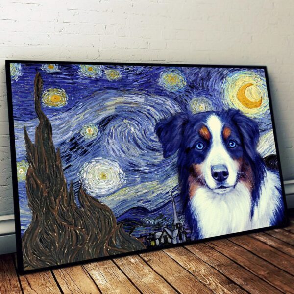 Australian Shepherd Poster & Matte Canvas – Dog Wall Art Prints – Canvas Wall Art Decor