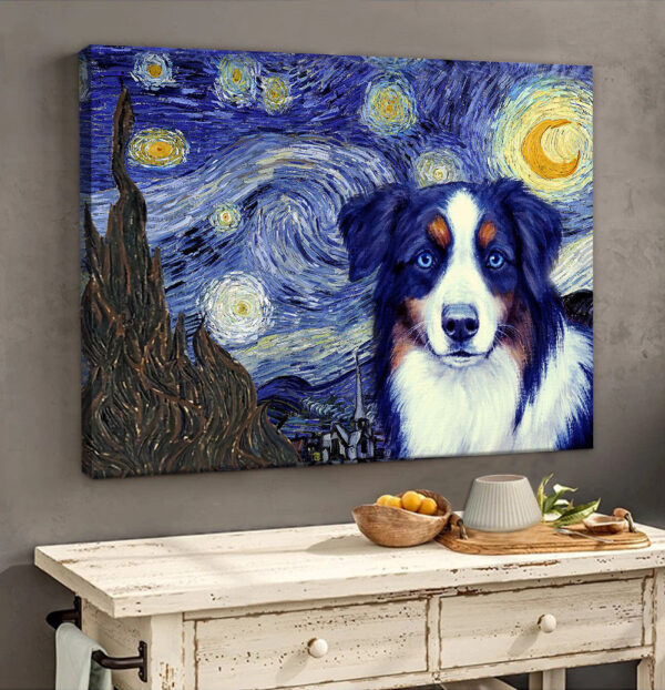 Australian Shepherd Poster & Matte Canvas – Dog Wall Art Prints – Canvas Wall Art Decor