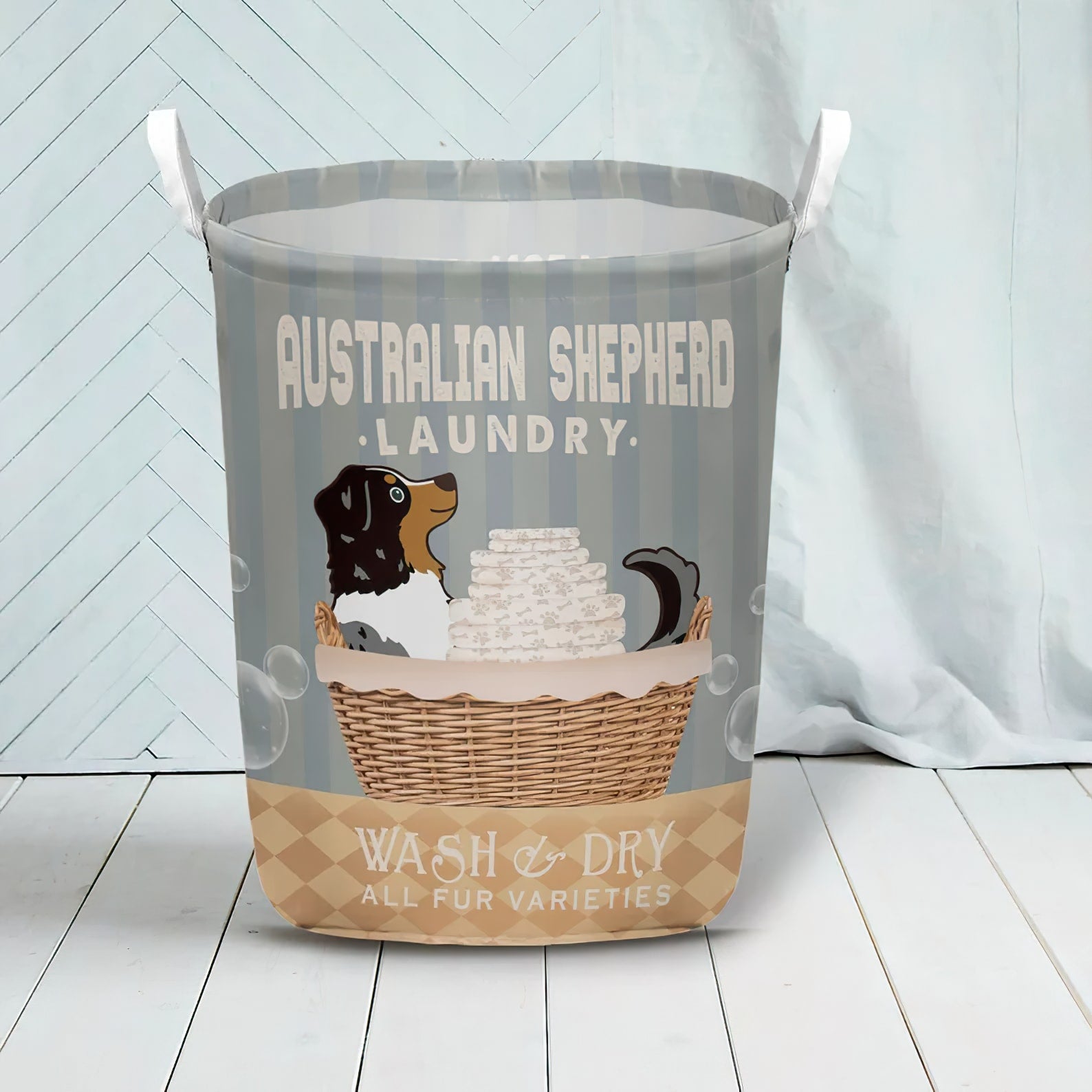 Australian Shepherd Wash And Dry Laundry Basket Dog Laundry Basket Mother Gift Gift For Dog Lovers 3 Australian Shepherd Wash And Dry Laundry Basket Dog Laundry Basket Mother Gift Gift For Dog Lovers 3