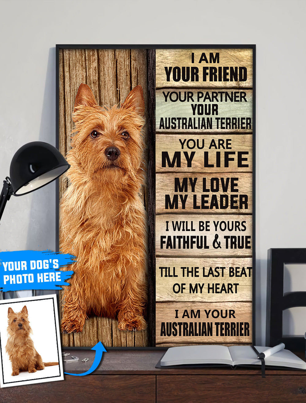 Australian Terrier Personalized Poster Canvas Dog Canvas Wall Art Dog Lovers Gifts For Him Or Her 3