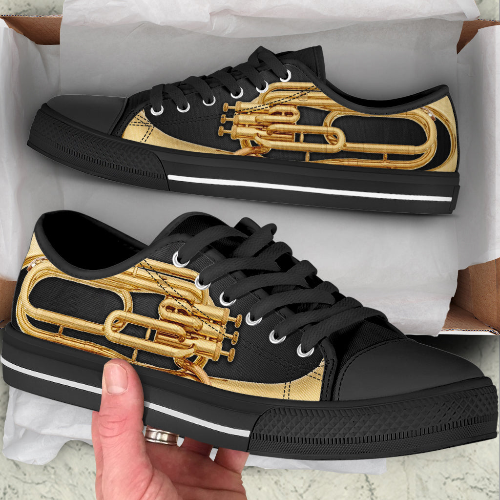 Baritone Horn Shortcut Low Top Music Fashion Shoes Gift Comfortable Walking Lightweight Casual Shoes Malalan 2