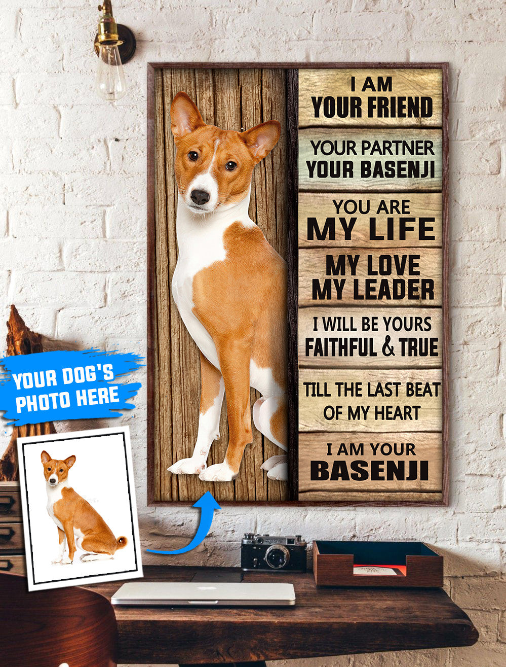 Basenji Personalized Poster Canvas Dog Canvas Wall Art Dog Lovers Gifts For Him Or Her 1