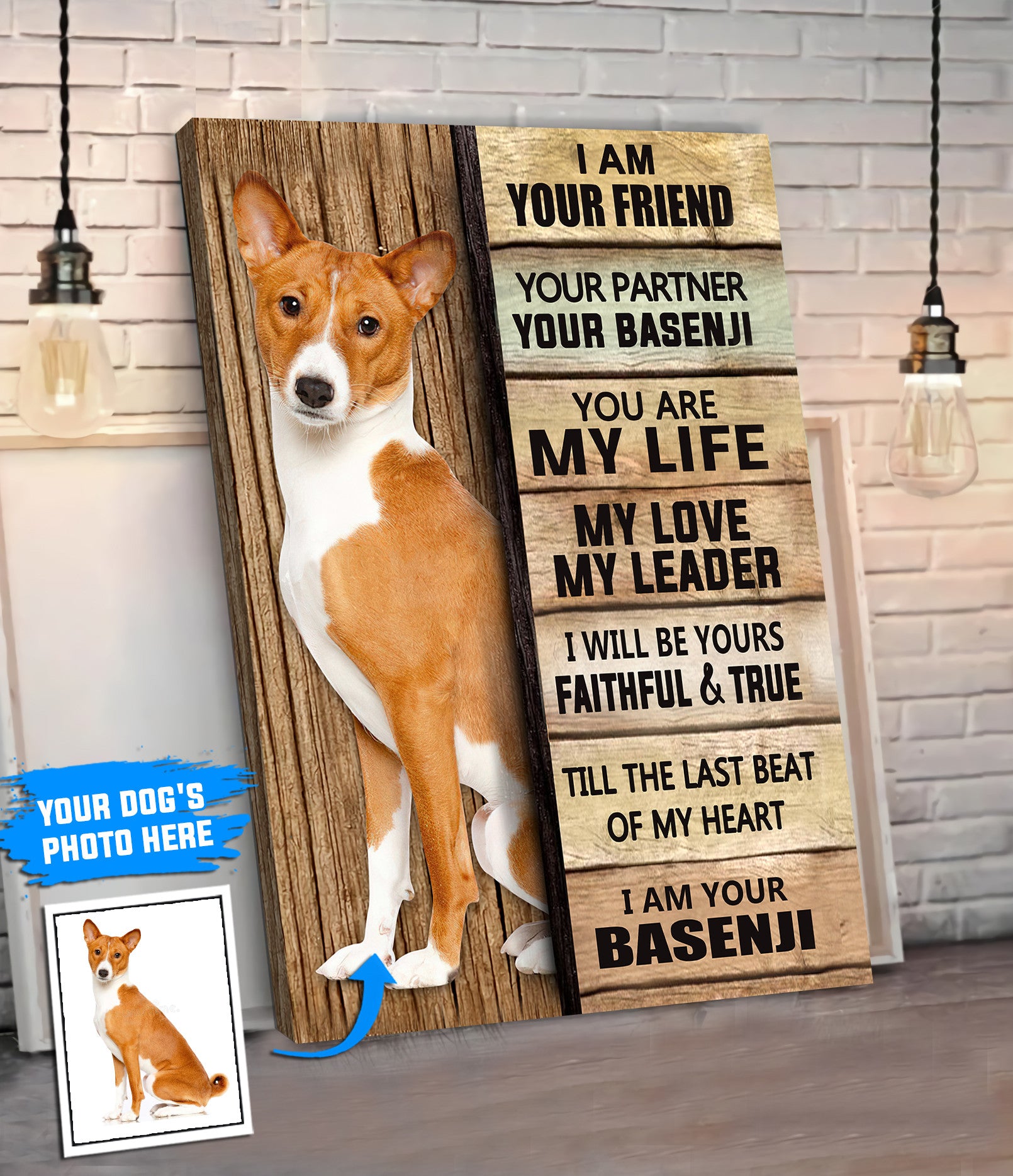 Basenji Personalized Poster Canvas Dog Canvas Wall Art Dog Lovers Gifts For Him Or Her 4