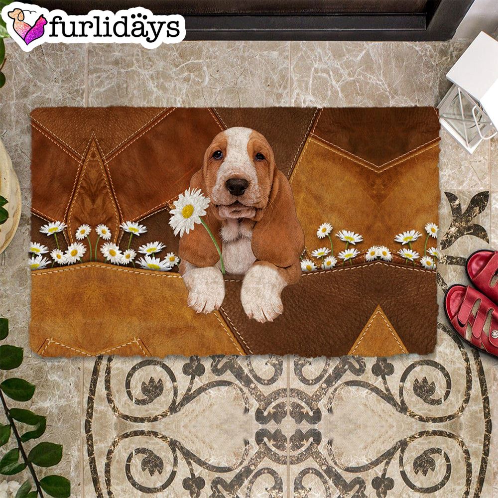 Basset Hound Holding Daisy Doormat Xmas Welcome Mats Gift For Dog Lovers 1 Basset Hound Holding Daisy Doormat Xmas Welcome Mats Gift For Dog Lovers 1