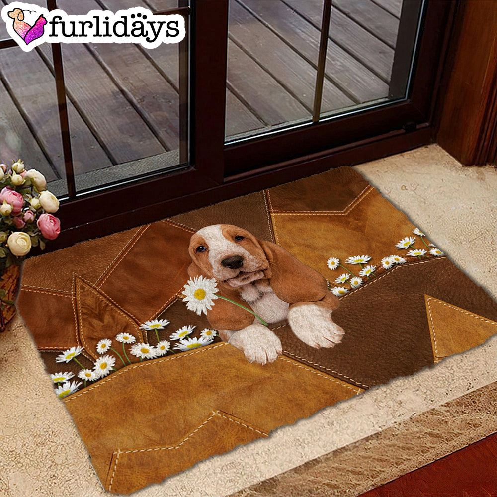 Basset Hound Holding Daisy Doormat Xmas Welcome Mats Gift For Dog Lovers 2 Basset Hound Holding Daisy Doormat Xmas Welcome Mats Gift For Dog Lovers 2