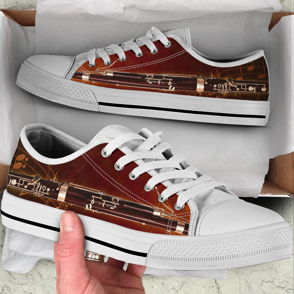 Bassoon Music Bg Low Top Music Fashion Shoes Gift Comfortable Walking Lightweight Casual Shoes Malalan 1