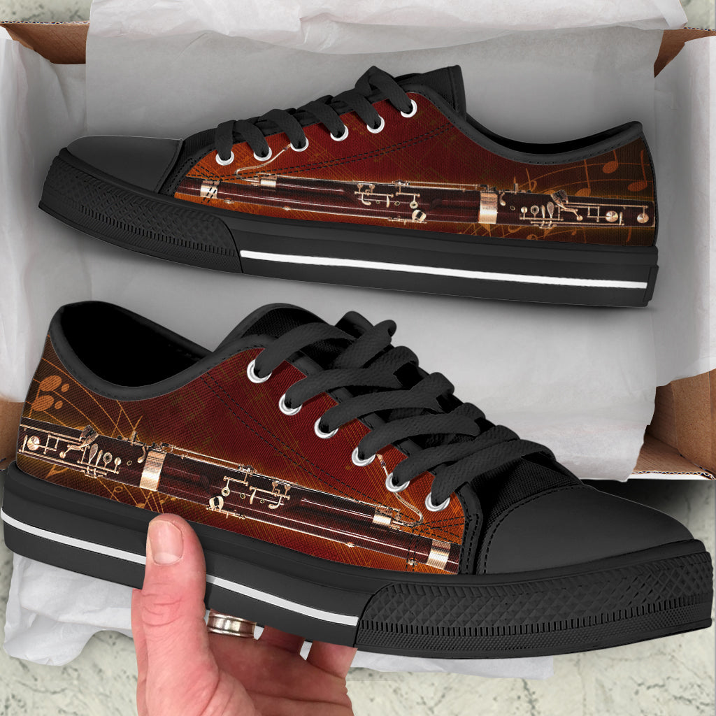 Bassoon Music Bg Low Top Music Fashion Shoes Gift Comfortable Walking Lightweight Casual Shoes Malalan 2