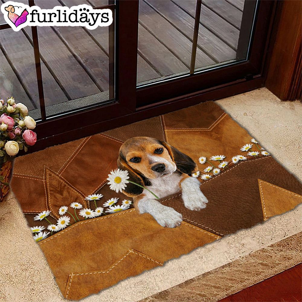 Beagle Holding Daisy Doormat Xmas Welcome Mats Gift For Dog Lovers 2 Beagle Holding Daisy Doormat Xmas Welcome Mats Gift For Dog Lovers 2