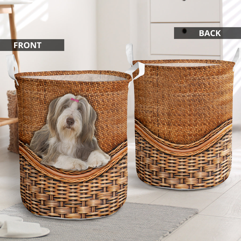 Bearded Collie Rattan Texture Laundry Basket Dog Laundry Basket Mother Gift Gift For Dog Lovers 1 Bearded Collie Rattan Texture Laundry Basket Dog Laundry Basket Mother Gift Gift For Dog Lovers 1
