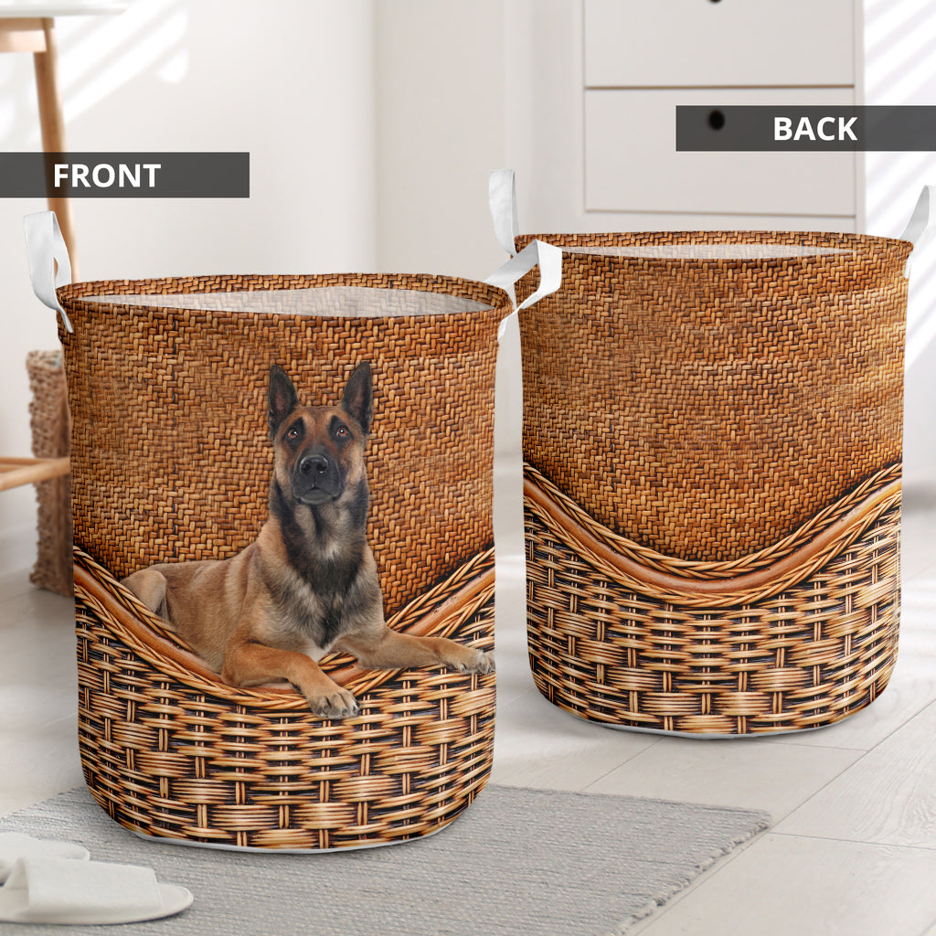 Belgian Malinois Rattan Texture Laundry Basket Dog Laundry Basket Mother Gift Gift For Dog Lovers 1 Belgian Malinois Rattan Texture Laundry Basket Dog Laundry Basket Mother Gift Gift For Dog Lovers 1