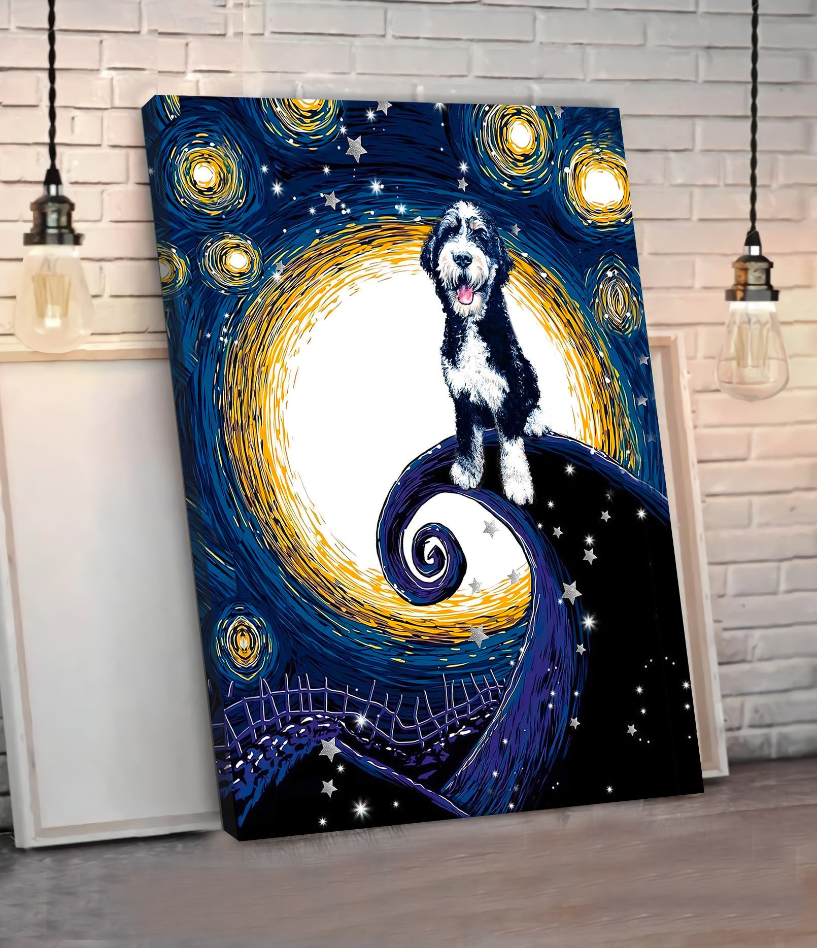 Bernedoodle Poster Canvas Dog Canvas Wall Art Dog Lovers Gifts For Him Or Her 1