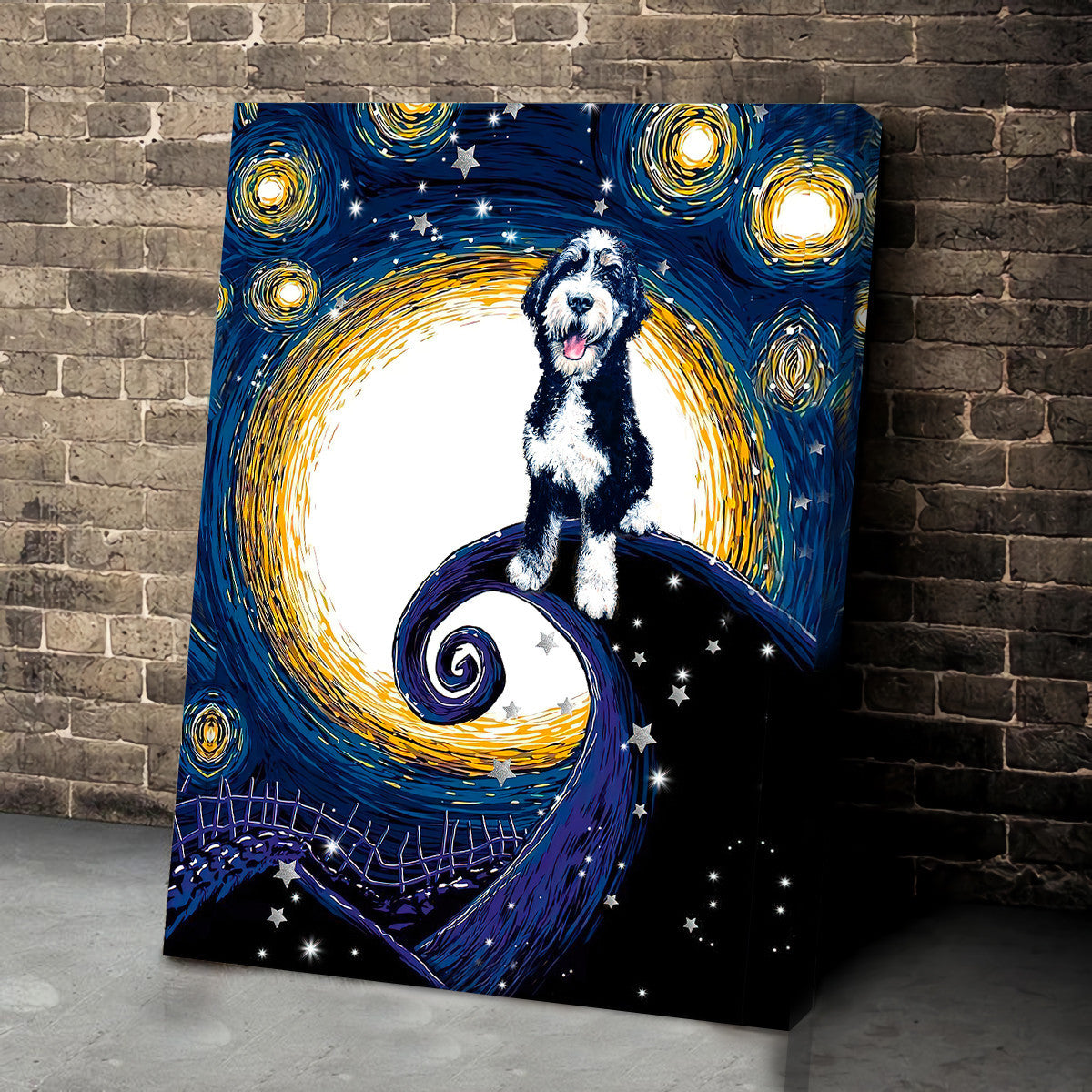 Bernedoodle Poster Canvas Dog Canvas Wall Art Dog Lovers Gifts For Him Or Her 3