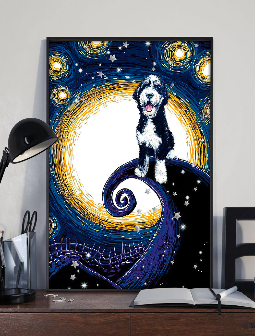 Bernedoodle Poster Canvas Dog Canvas Wall Art Dog Lovers Gifts For Him Or Her 4