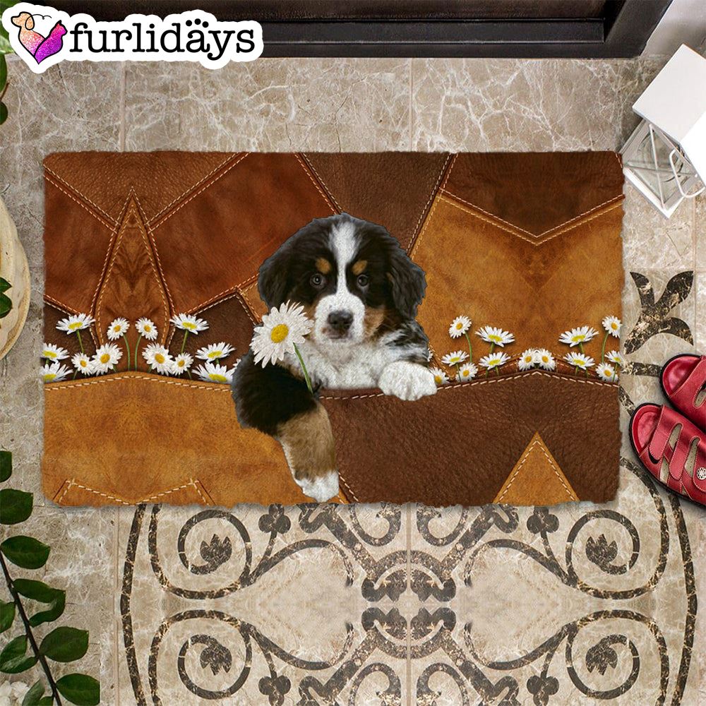 Bernese Mountain Holding Daisy Doormat Xmas Welcome Mats Gift For Dog Lovers 1 Bernese Mountain Holding Daisy Doormat Xmas Welcome Mats Gift For Dog Lovers 1