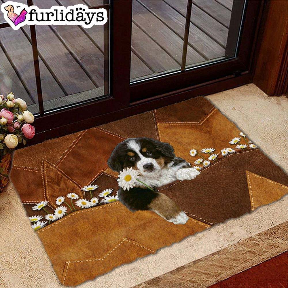 Bernese Mountain Holding Daisy Doormat Xmas Welcome Mats Gift For Dog Lovers 2 Bernese Mountain Holding Daisy Doormat Xmas Welcome Mats Gift For Dog Lovers 2