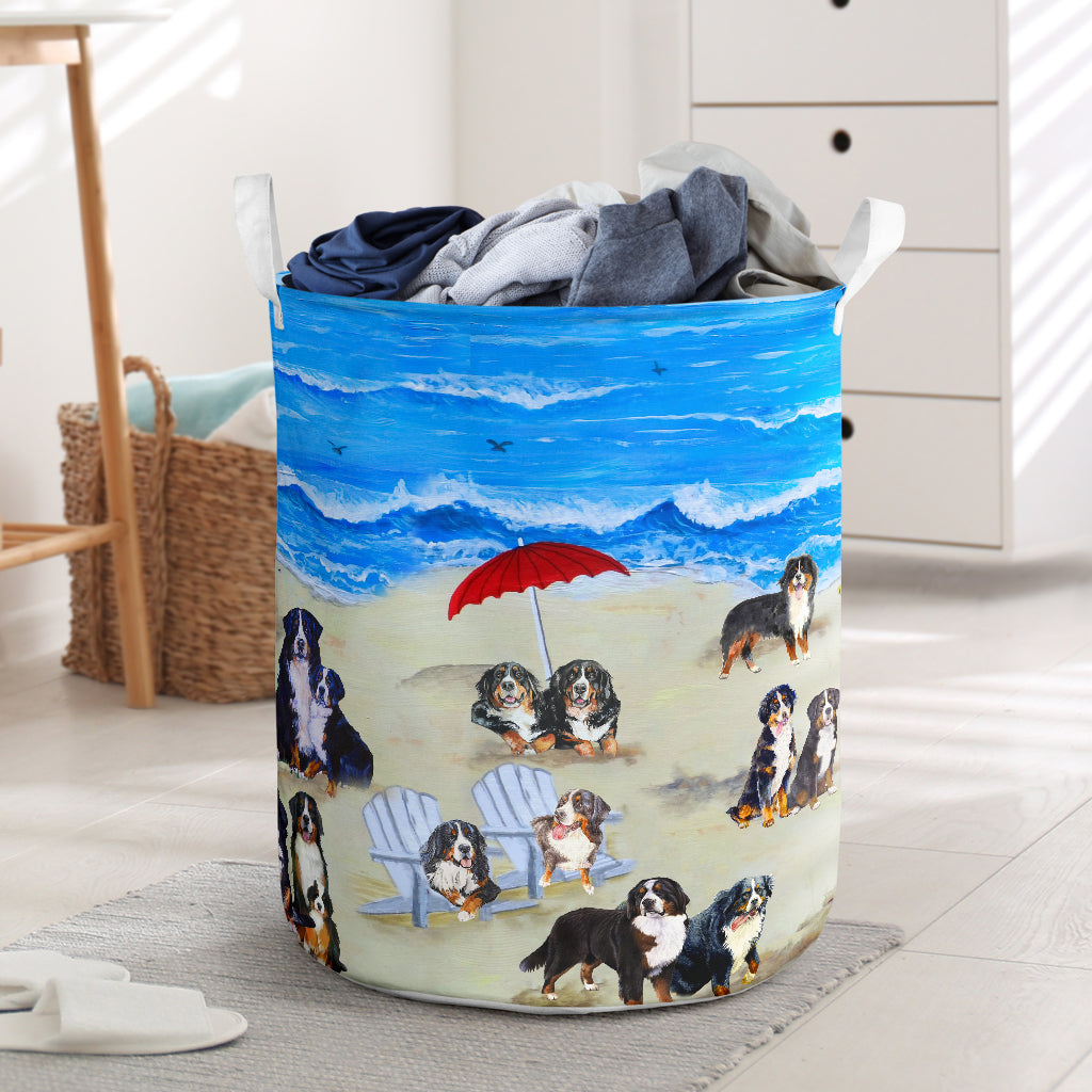 Bernese Mountain In Beach Laundry Basket Dog Laundry Basket Mother Gift Gift For Dog Lovers 1 Bernese Mountain In Beach Laundry Basket Dog Laundry Basket Mother Gift Gift For Dog Lovers 1