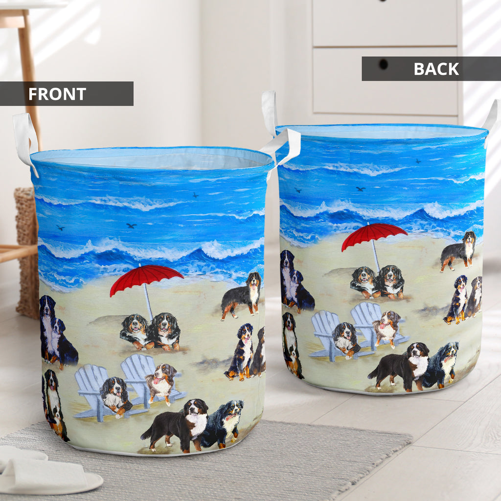 Bernese Mountain In Beach Laundry Basket Dog Laundry Basket Mother Gift Gift For Dog Lovers 2 Bernese Mountain In Beach Laundry Basket Dog Laundry Basket Mother Gift Gift For Dog Lovers 2