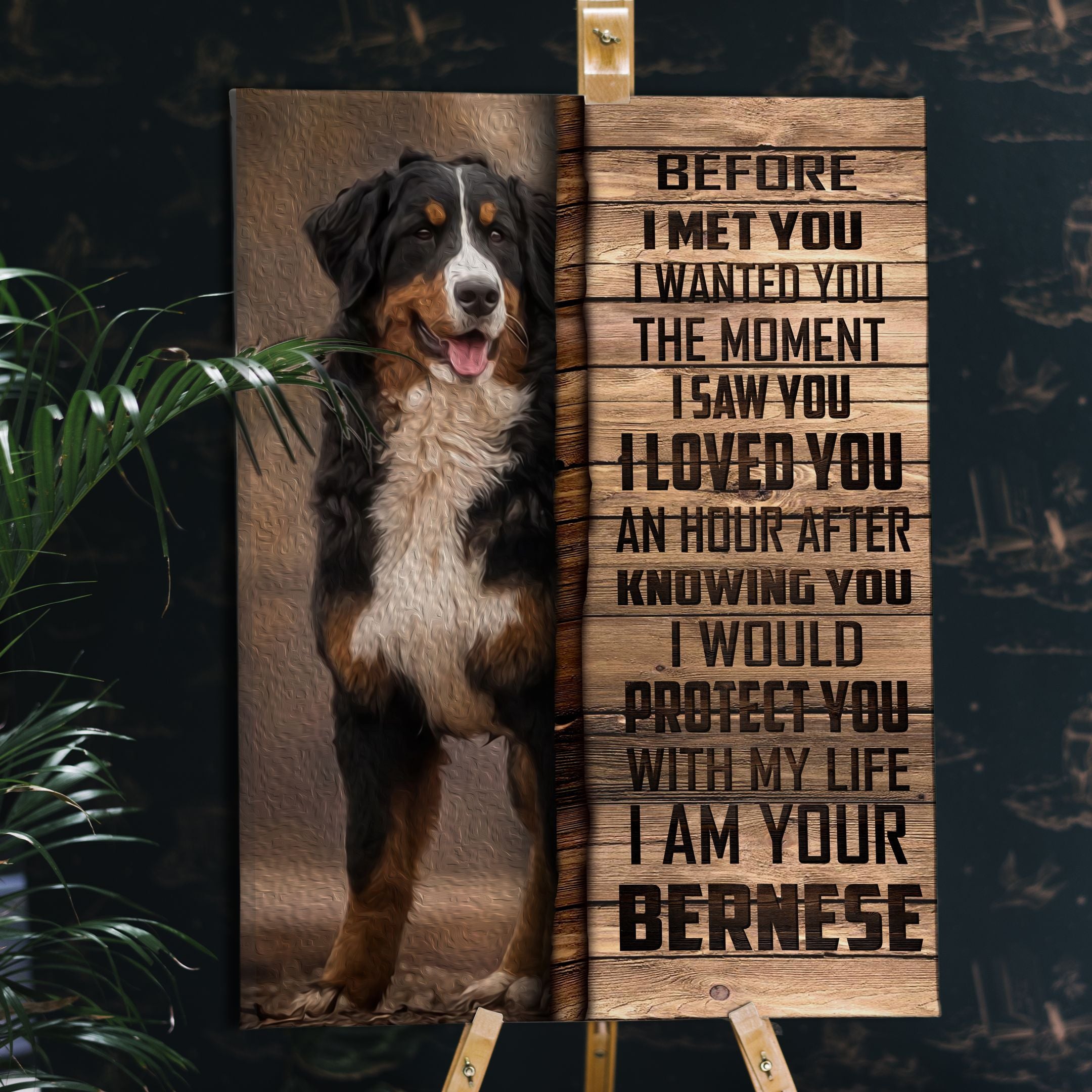 Bernese Mountain Matte Canvas Dog Wall Art Poster To Print Housewarming Gifts 2
