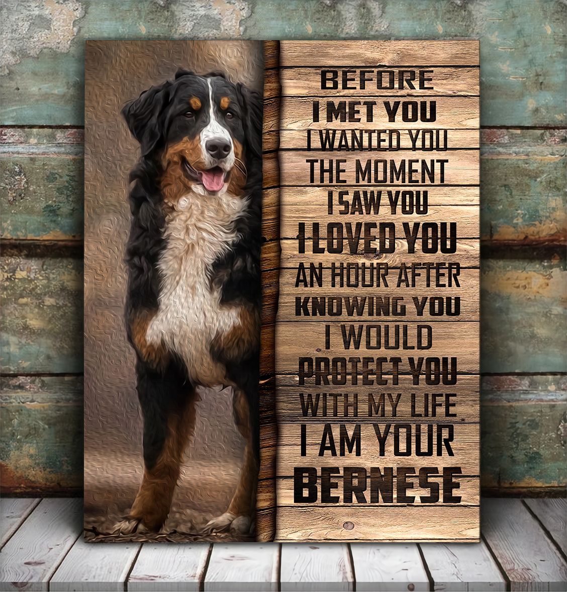 Bernese Mountain Matte Canvas Dog Wall Art Poster To Print Housewarming Gifts 5