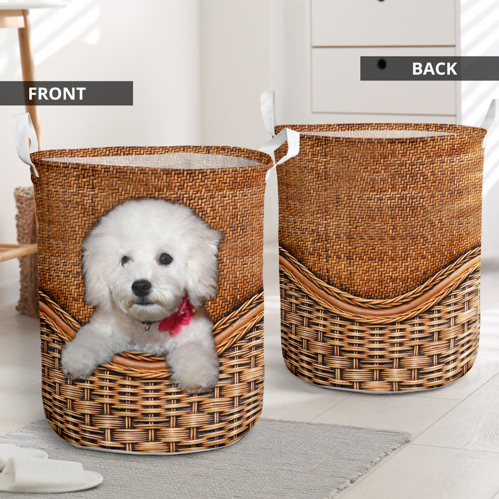 Bichon Frise Rattan Texture Laundry Basket Dog Laundry Basket Mother Gift Gift For Dog Lovers 1 Bichon Frise Rattan Texture Laundry Basket Dog Laundry Basket Mother Gift Gift For Dog Lovers 1