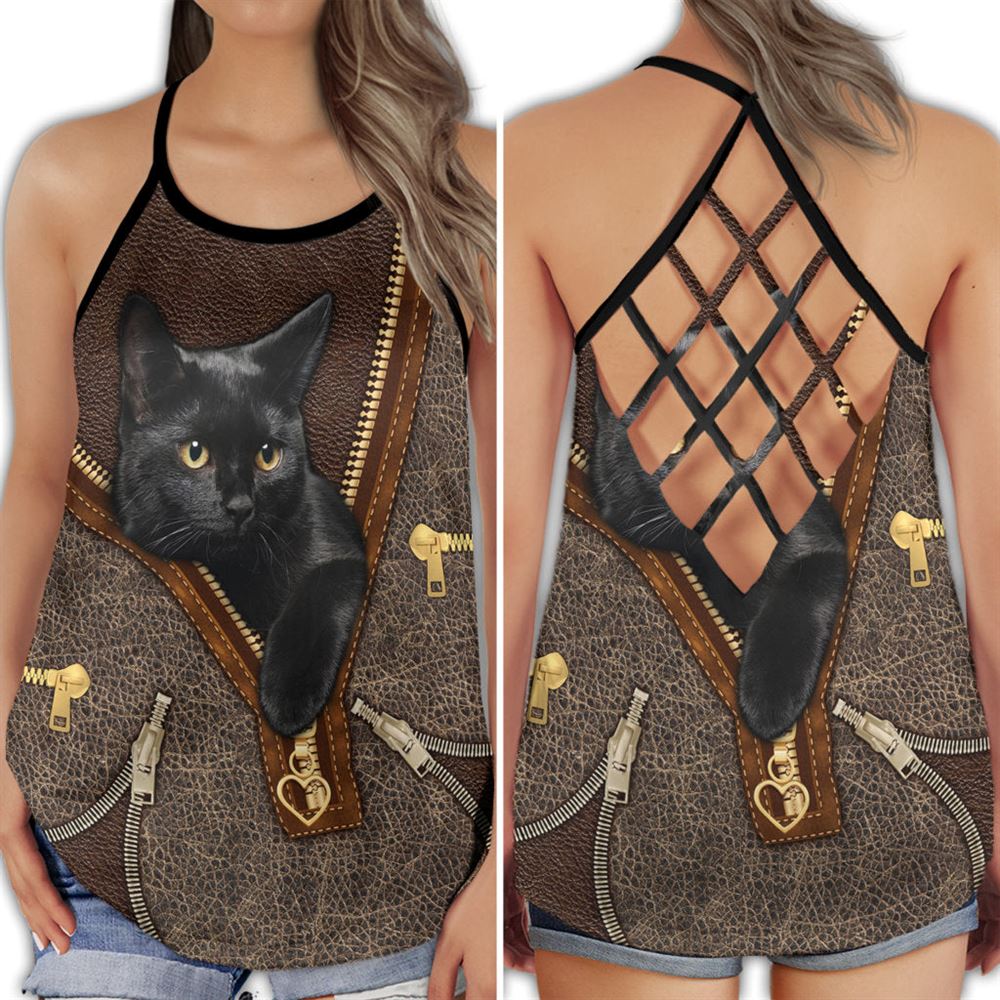 Black Cat Amazing Style So Cool Open Back Camisole Tank Top Fitness Shirt For Women Exercise Shirt 1 kige4u Black Cat Amazing Style So Cool Open Back Camisole Tank Top Fitness Shirt For Women Exercise Shirt 1 kige4u