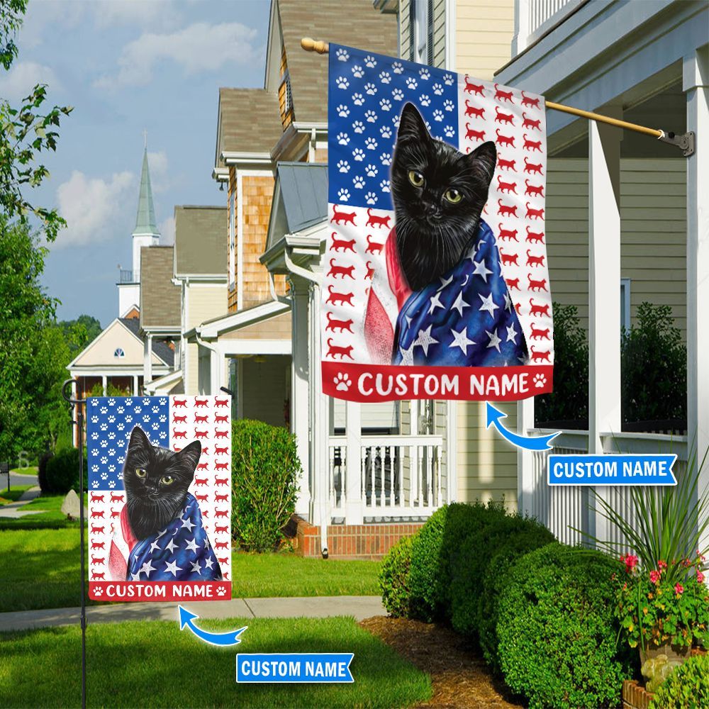 Black Cat America Personalized Flag Custom Cat Flags Cat Lovers Gifts for Him or Her 1 Black Cat America Personalized Flag Custom Cat Flags Cat Lovers Gifts for Him or Her 1