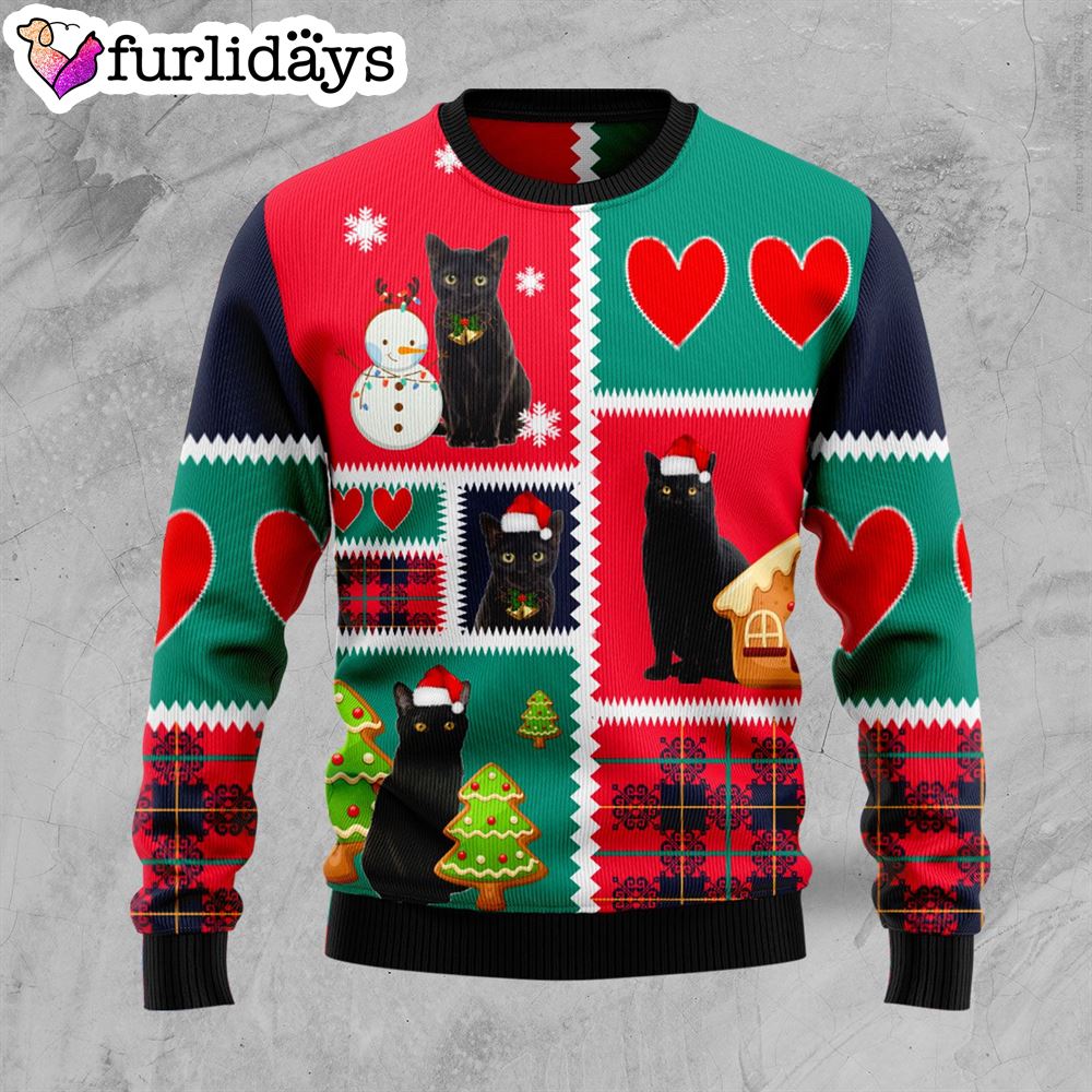 Black Cat Snow Ugly Christmas Sweater Xmas Gifts For Dog Lovers Gift For Christmas 1 Black Cat Snow Ugly Christmas Sweater Xmas Gifts For Dog Lovers Gift For Christmas 1