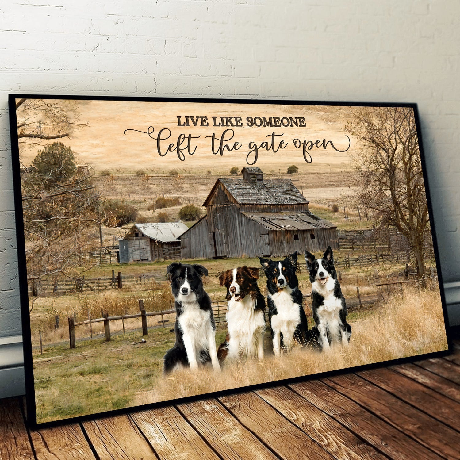 Border Collie Live Like Someone Poster Matte Canvas Canvas Painting Gift For Dog Lovers Art For Wall 1 Border Collie Live Like Someone Poster Matte Canvas Canvas Painting Gift For Dog Lovers Art For Wall 1