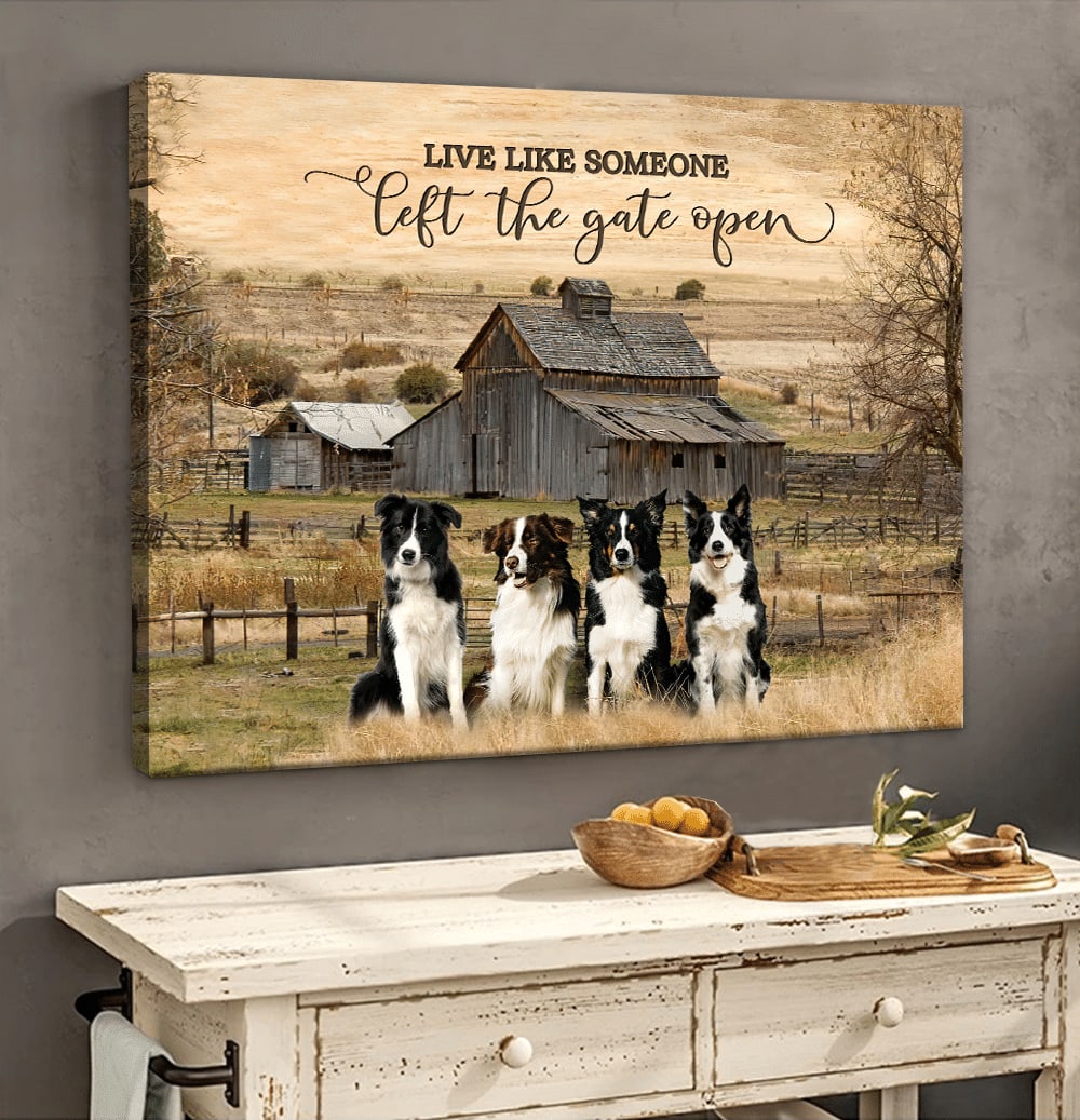 Border Collie Live Like Someone Poster Matte Canvas Canvas Painting Gift For Dog Lovers Art For Wall 2 Border Collie Live Like Someone Poster Matte Canvas Canvas Painting Gift For Dog Lovers Art For Wall 2
